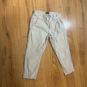 Banana Republic Mens Lived in Athletic Fit Cotton Chino Khaki Pants 34